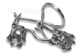 Vintage rose pink 14k 585 gold earrings vec057 alexandrite ruby emerald sapphire ...