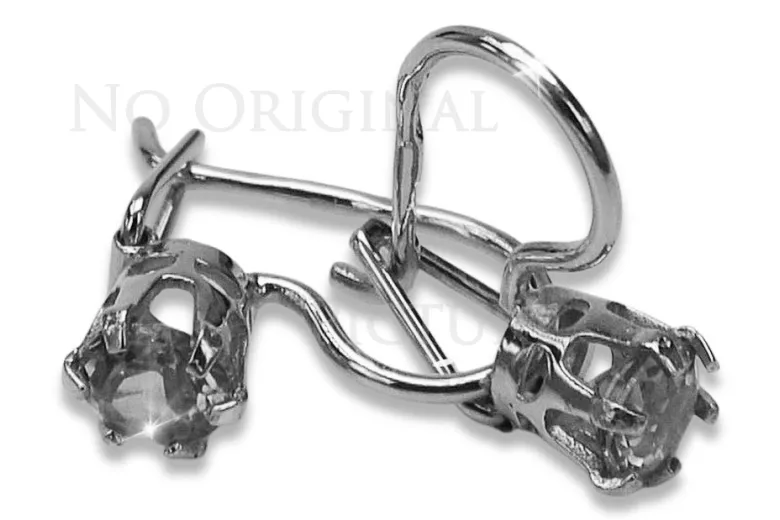 Boucles d’oreilles en or rose soviétique russe 14k 585 vec057 alexandrite rubis émeraude saphir ...