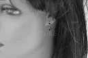 Ruso soviético rosa rosa 14k 585 pendientes de oro vec057 alejandrita rubí esmeralda zafiro ...