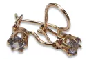 Vintage silver rose gold plated 925 Alexandrite Ruby Emerald Sapphire Aquamarine Zircon ... earrings vec057rp