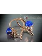 Vintage silver rose gold plated 925 Alexandrite Ruby Emerald Sapphire Aquamarine Zircon ... earrings vec057rp