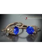 Vintage silver rose gold plated 925 Alexandrite Ruby Emerald Sapphire Aquamarine Zircon ... earrings vec057rp