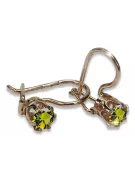 Vintage silver rose gold plated 925 Alexandrite Ruby Emerald Sapphire Aquamarine Zircon ... earrings vec057rp