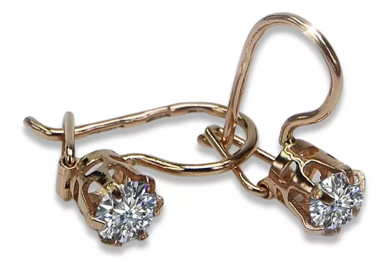 Vintage silver rose gold plated 925 Alexandrite Ruby Emerald Sapphire Aquamarine Zircon ... earrings vec057rp