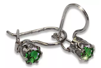 Vintage Silver 925 náušnice s Alexandryt Rubin Sapphire Emerald Aquamarine Cubic Zirconia VEC057S