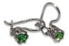Vintage silver 925 Alexandrite Ruby Emerald Sapphire Aquamarine Zircon ... earrings vec057s