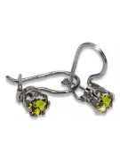 Vintage silver 925 Alexandrite Ruby Emerald Sapphire Aquamarine Zircon ... earrings vec057s