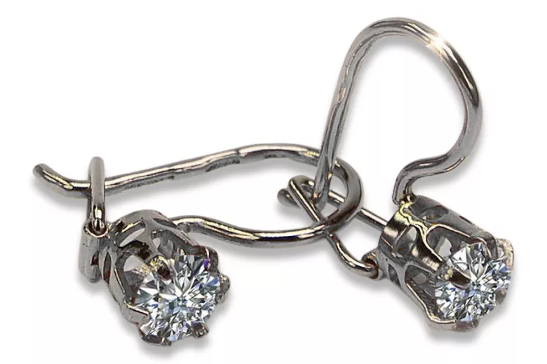 Plata soviética rusa 925 Alejandrita Rubí Esmeralda Zafiro Aguamarina Zircón ... Pendientes VEC057S