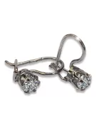 Vintage silver 925 Alexandrite Ruby Emerald Sapphire Aquamarine Zircon ... earrings vec057s