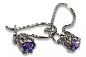 Russisches sowjetisches Silber 925 Alexandrit Rubin Smaragd Saphir Aquamarin Zirkon ... Ohrringe vec057s