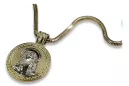 Pendentif de 14k d'or Jésus & Rope chaîne cc020y