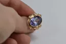Vintage pierścionek pozłacane sregro 925 z Aleksandrytem Rubinem Szafirem Szmaragdem Cyrkonią vrc100rp