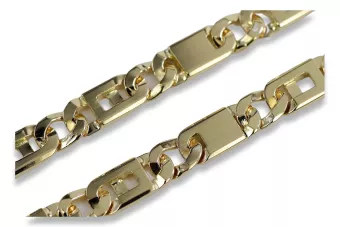 Bracelet italien jaune 14 carats en or Tiger Eye  cb098y