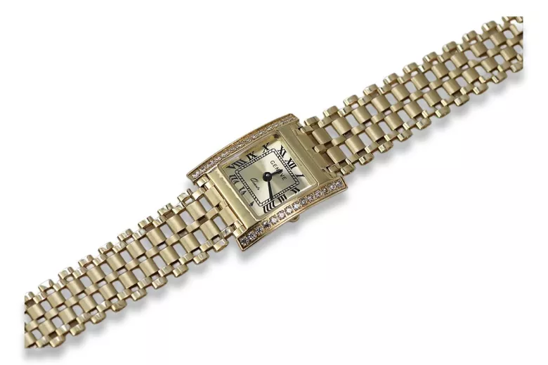 Złoty zegarek 14k 585 damski Geneve lw035yy&lbw002y