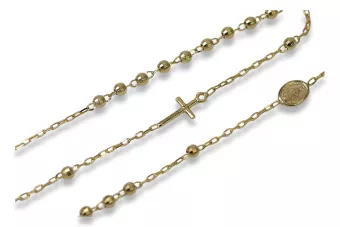 Yellow rose gold rosary chain ★ russiangold.com ★ Gold 585 333 Low price