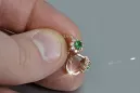 Vintage rožiniai auskariai 14k 585 gėlės su Aleksandritas Rubinas Sapyras Smaragdas Cirkonijos cec004r