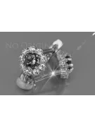 Vintage ροζ σκουλαρίκια 14k 585 λουλούδια με Αλεξανδρίτη, Ρουμπίνι, Ζαφείρι, Σμαράγδι, Ζιργκόν cec004r