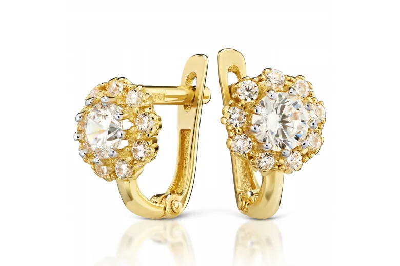 Золотые серьги ★ zlotychlopak.pl ★ Золотой образец 585 333 Низкая цена!