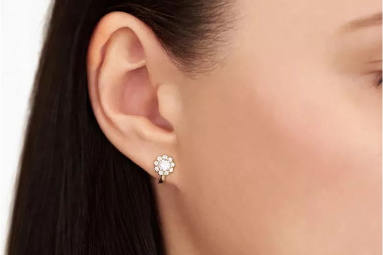 Золотые серьги ★ zlotychlopak.pl ★ Золотой образец 585 333 Низкая цена!