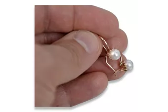 Золотые серьги с жемчугом