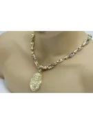 Золотой медальон Бога с цепочкой ★ zlotychlopak.pl ★ Золото 585 333 Низкая цена