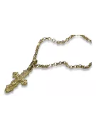 Cruz ortodoxa de oro con cadena ★ zlotychlopak.pl ★ Muestra de oro 585 333 Precio bajo