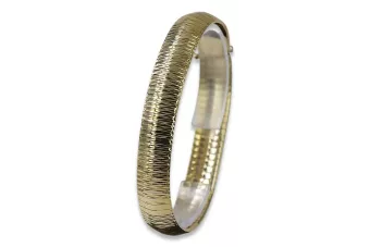 Yellow Italian 14k gold fancy bracelet cbt002y