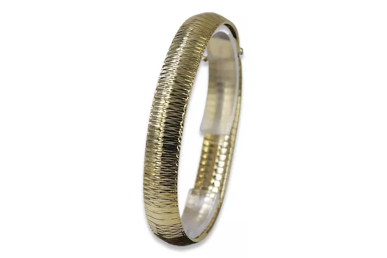 Yellow Italian 14k gold fancy bracelet cbt002y