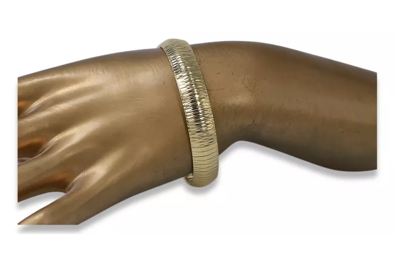 Yellow Italian 14k gold fancy bracelet cbt002y