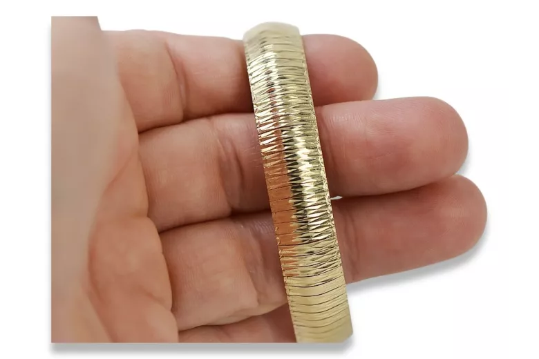 سوار فاخر من الذهب الأصفر الإيطالي عيار 14 قيراطًا cbt002y
