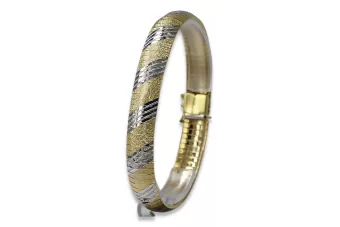 Gelb Italienisches 14 Karat Gold Fancy Armband cfb005yw