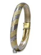 Yellow white Italian 14k gold fancy bracelet cbt003yw