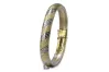 Yellow white Italian 14k gold fancy bracelet cbt003yw