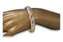 Yellow white Italian 14k gold fancy bracelet cbt003yw