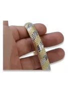 Yellow white Italian 14k gold fancy bracelet cbt003yw