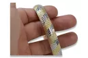 Yellow white Italian 14k gold fancy bracelet cbt003yw