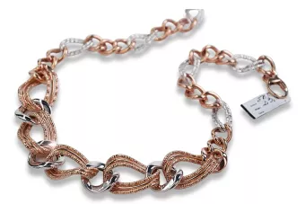 Ожерелье-цепочка из розово-белого золота 585 пробы cfc028rw