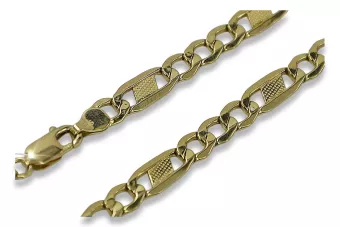 Zlatý Italský řetěz 14k 585Figaro Prázdný CC060Y