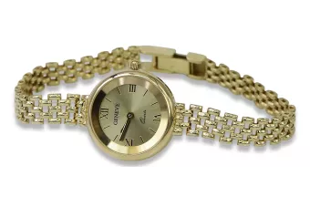 Goldene Damenuhr ★ zlotychlopak.pl ★ Gold Reinheit 585 333 Niedriger Preis!