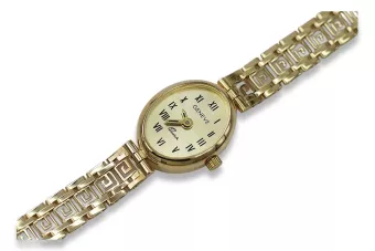 Goldene Damenuhr ★ zlotychlopak.pl ★ Gold Reinheit 585 333 Niedriger Preis!