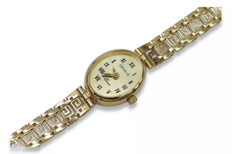 Elegantiškas 14k aukso moterų laikrodis Geneva lw092y