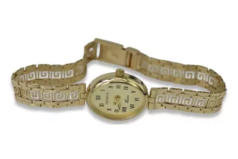 Goldene Damenuhr ★ zlotychlopak.pl ★ Gold Reinheit 585 333 Niedriger Preis!