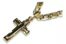 Cruz de oro con una cadena ★ zlotychlopak.pl Sello de oro 585 333 ¡★ Precio bajo!