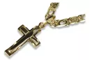 Goldkreuz mit einer Kette ★ zlotychlopak.pl ★ Goldstempel 585 333 Niedriger Preis!