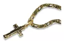 Gold cross with a chain ★ zlotychlopak.pl ★ Gold stamp 585 333 Low price!