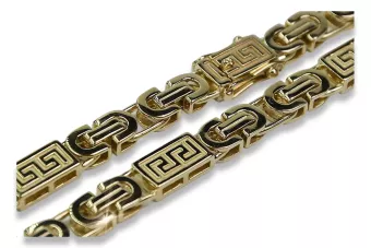 Gelbgold 14 K 585 Byzantinisches griechisches Armband cb050y