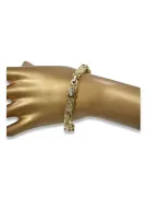 Italian yellow 14k 585 gold Bizantine Versace bracelet cb050y