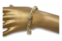 Galben italian 14k 585 aur Bizantine Versace brățară cb050y