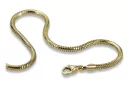 Bratara Snake Tondo din aur galben italian de 14k cb020y