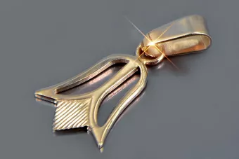 Руски съветски сребро розово злато покритие 925 СССР реколта цвете висулка vpn014rp